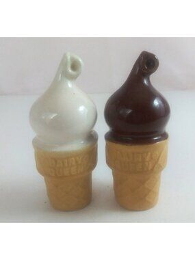 Vintage 1950s Dairy Queen Ice Cream Cone Salt & Pepper Shakers